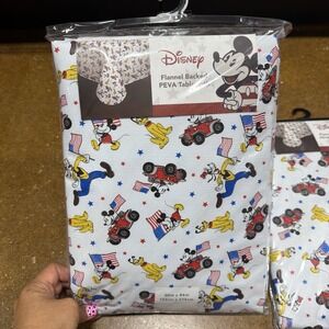 2 NEW Peva Mickey‎ Mouse Flannelback Tablecloths 60"x84" Best Brands